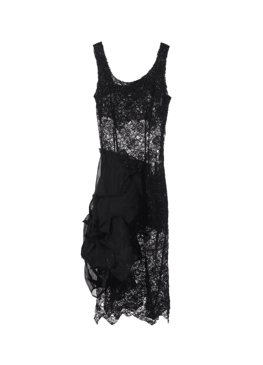 Lace Panel 3d Dress by Yohji Yamamoto