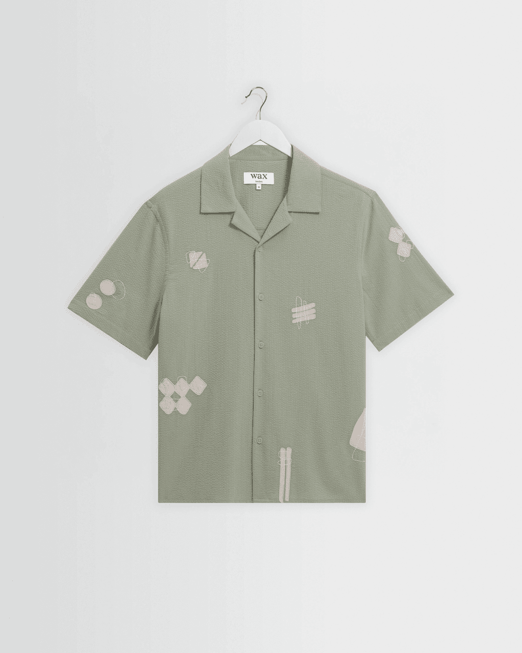 Didcot Scribble Applique Short-Sleeve Shirt by Wax London