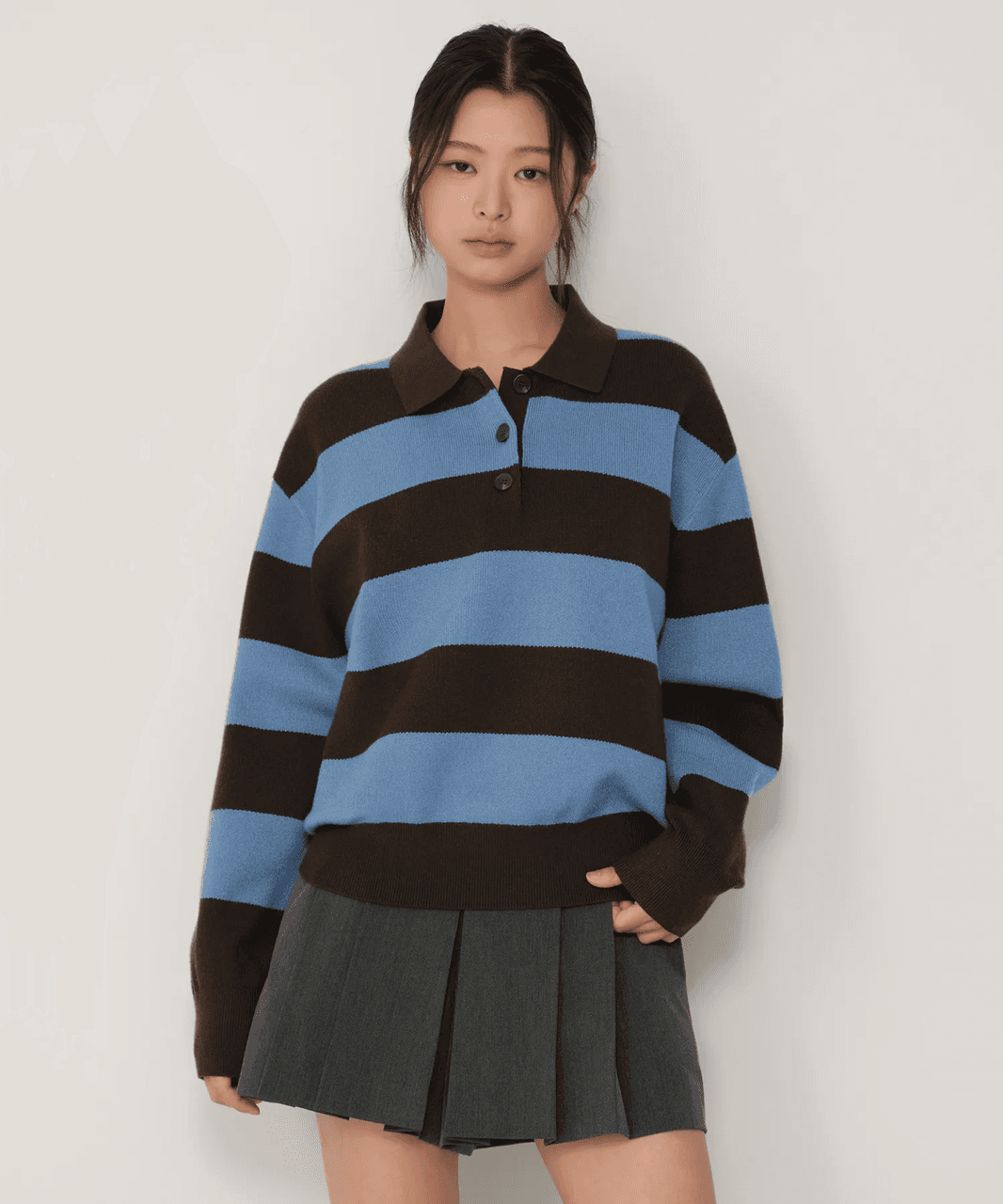 Womens Bold Stripe Collared Knit by Musinsa Standard