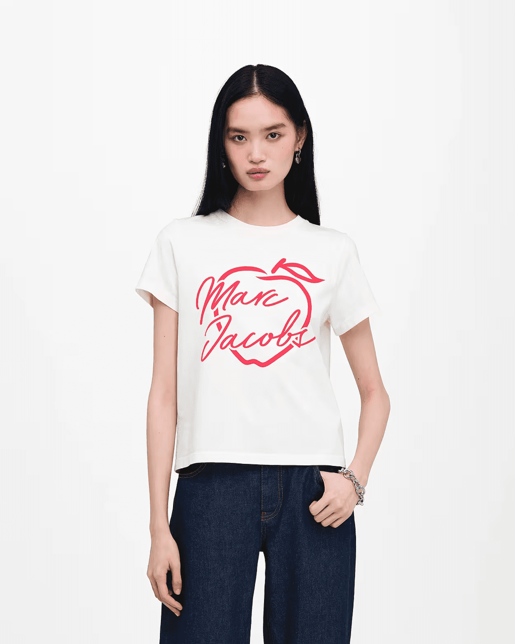 Apple Logo Femme Tee by Marc Jacobs