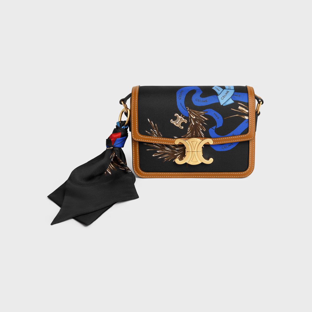 Teen Triomphe In Silk And Natural Calfskin by Celine