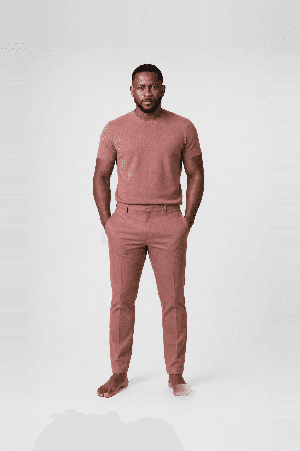 Classic Cognac Dusk Linen-Blend Suit Pant by Express, worn by @andrewhit — a photoreal AI try-on generated on their own photo with Utopia