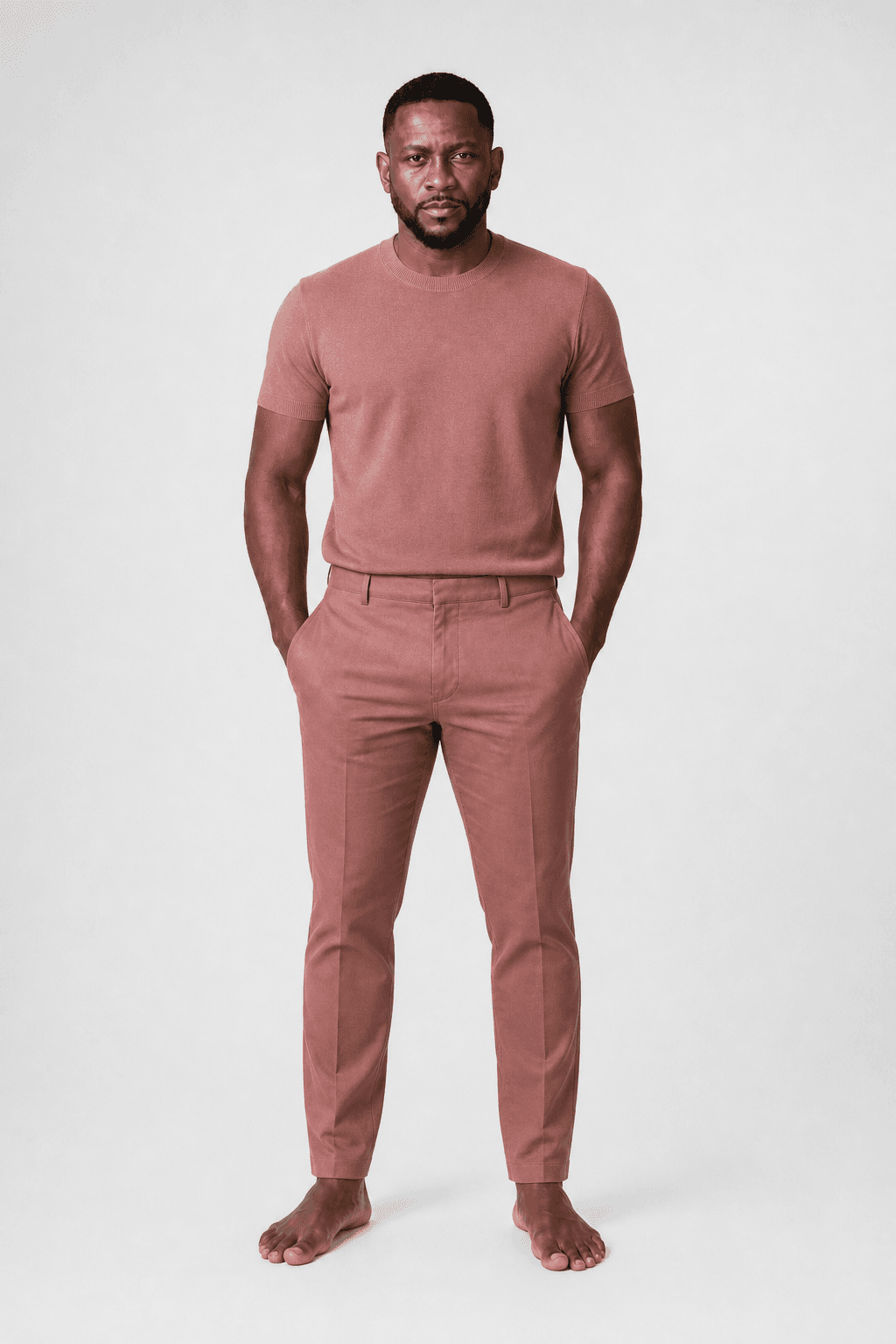 Classic Cognac Dusk Linen-Blend Suit Pant