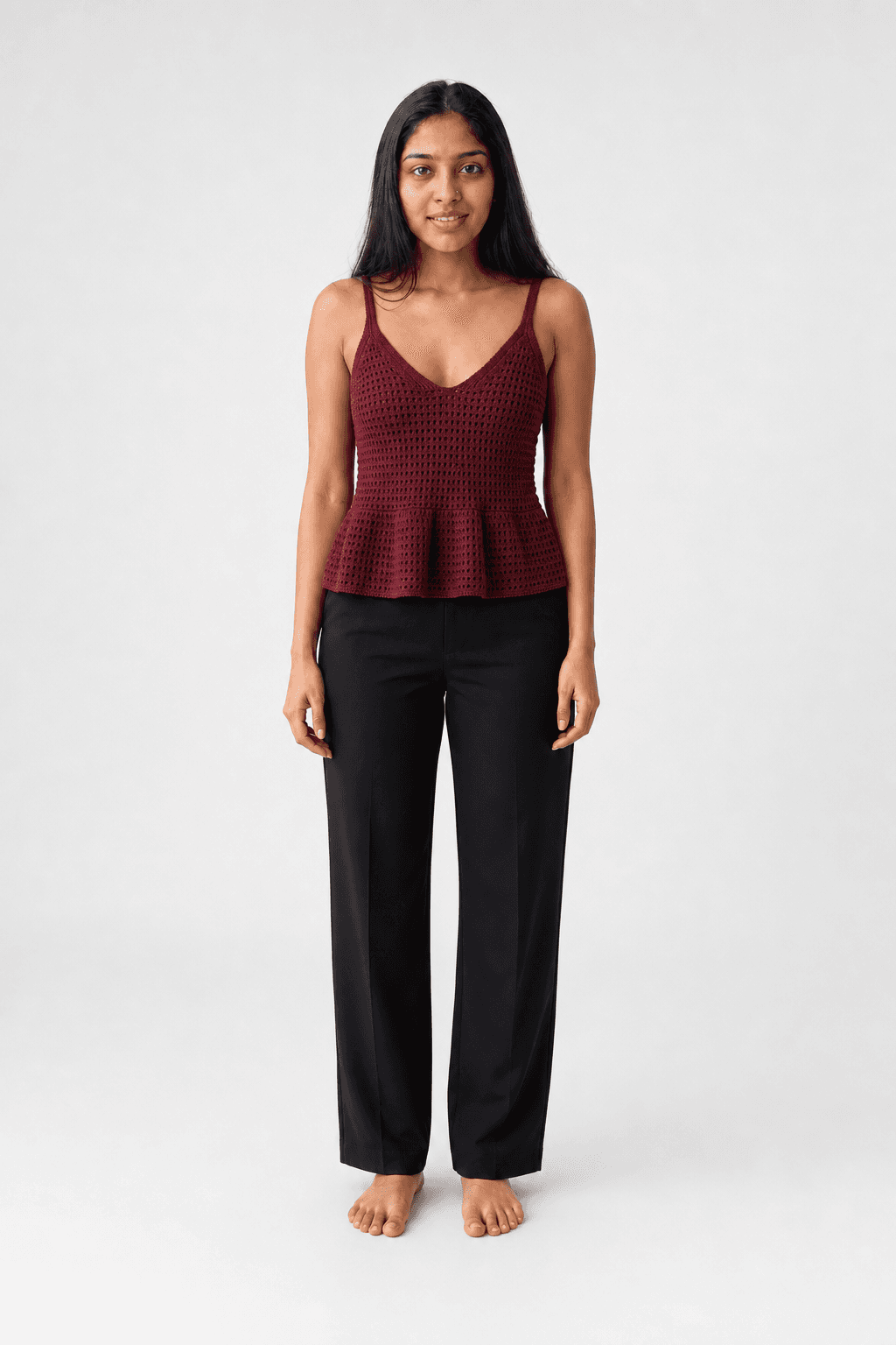Crochet-Look Strappy Top