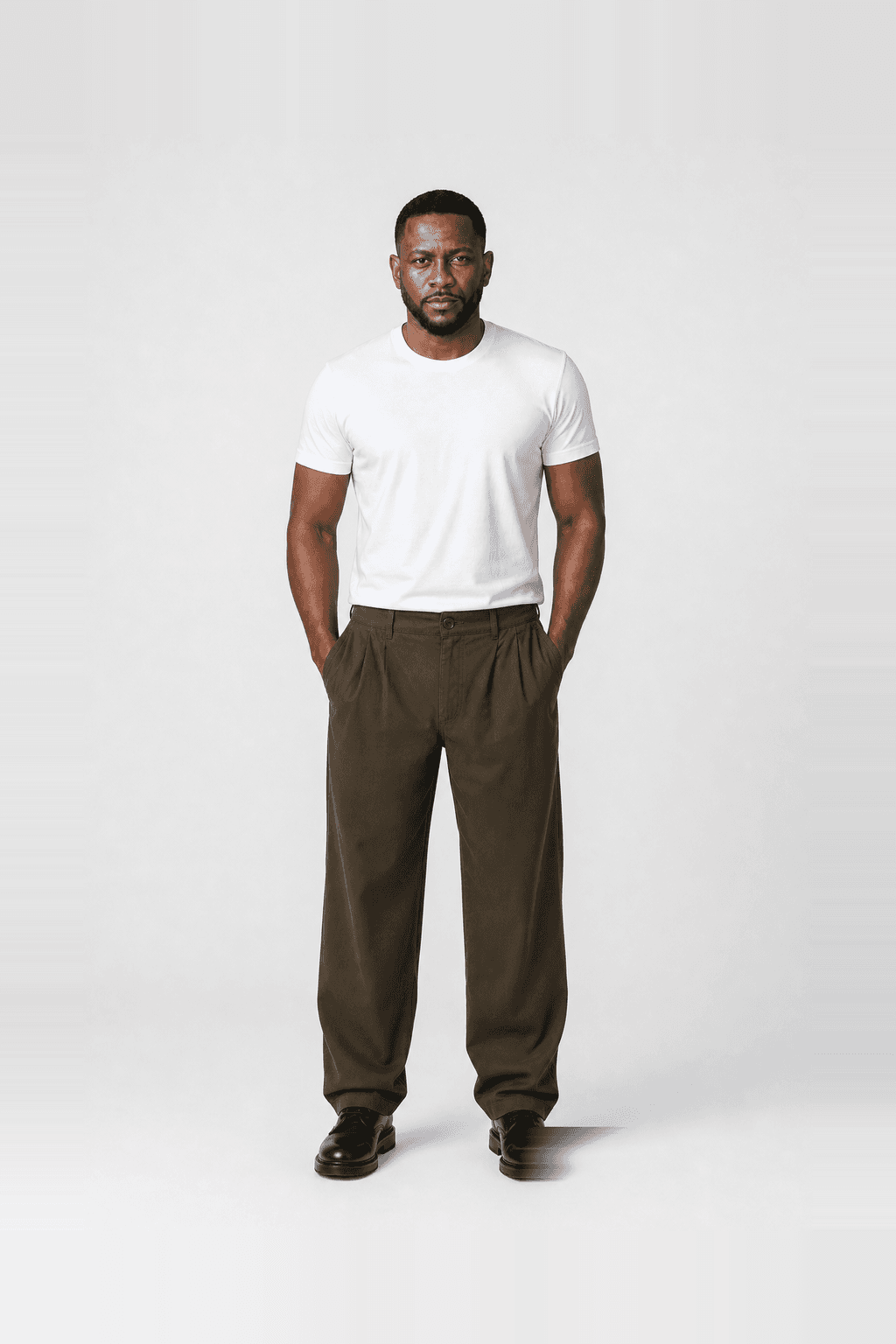 Cole Relaxed Fit Poplin Trouser by Revolve, worn by @andrewhit — a photoreal AI try-on generated on their own photo with Utopia
