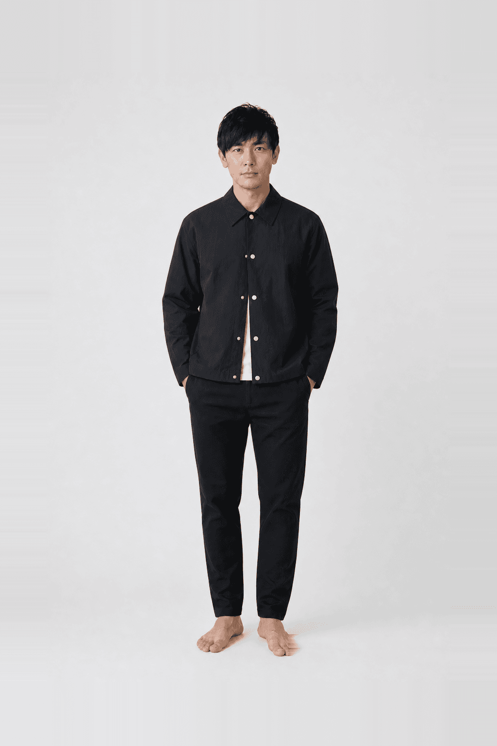 Asos Design Lightweight Nylon Jacket In Black by ASOS, worn by @kenjinak — a photoreal AI try-on generated on their own photo with Utopia