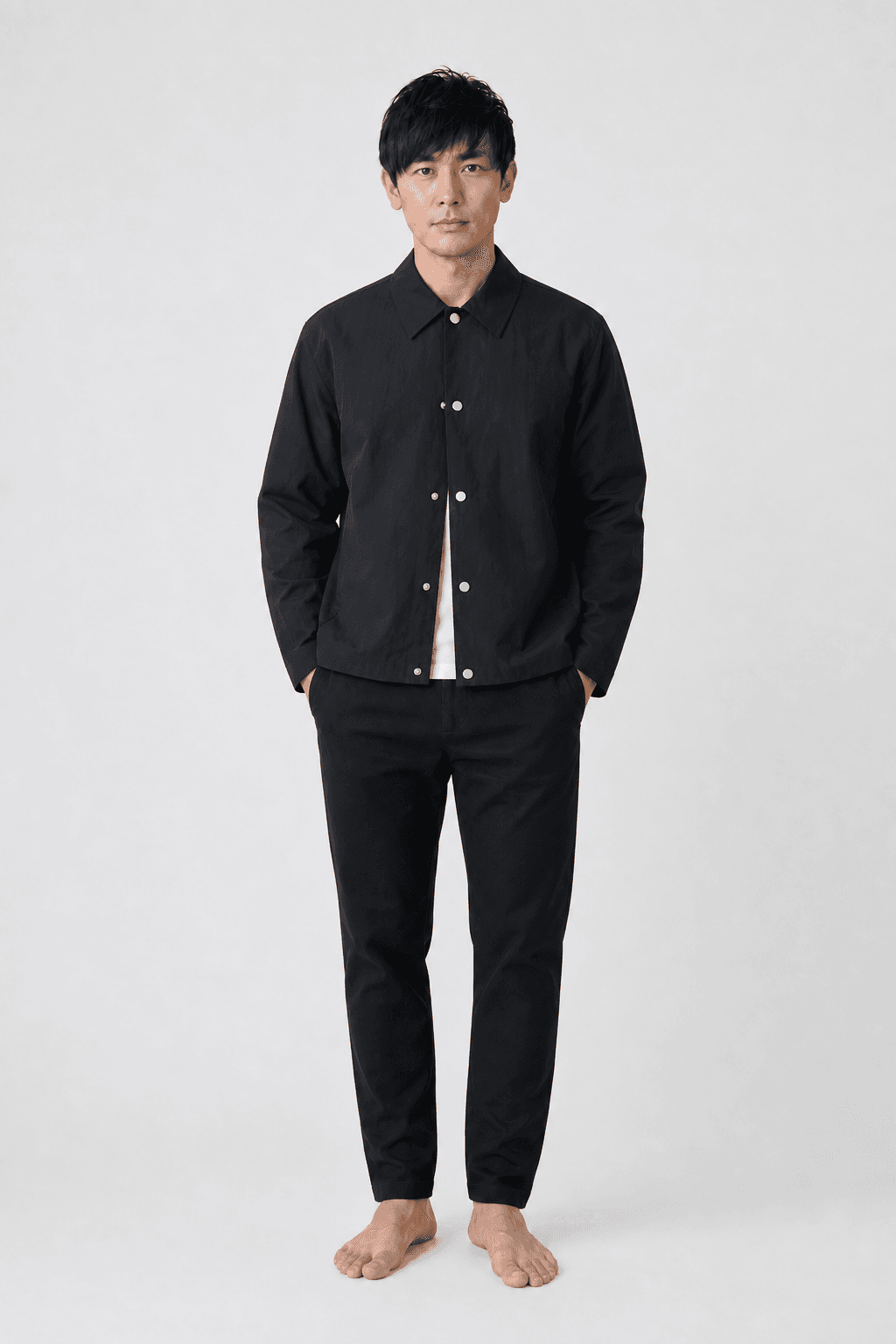 Asos Design Lightweight Nylon Jacket In Black