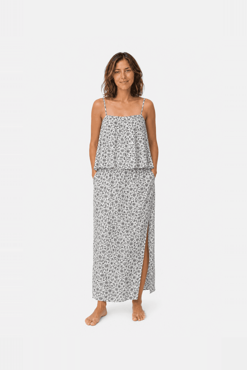 Flowy Squareneck Tank In Floral by Madewell, worn by @camillebft — a photoreal AI try-on generated on their own photo with Utopia